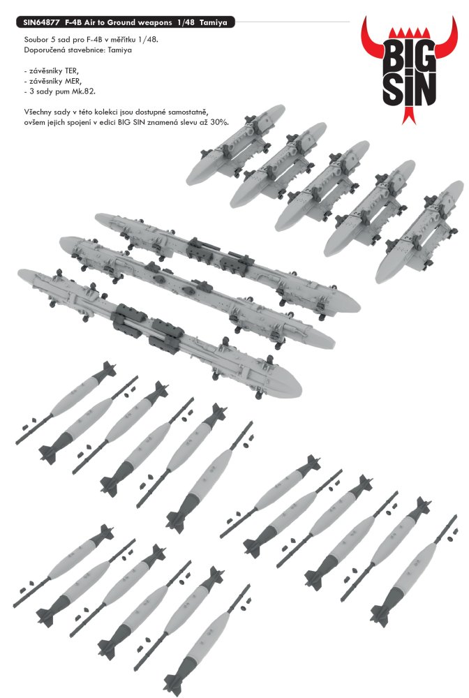 BIGSIN 1/48 F-4B Air to Ground weapons (TAM)