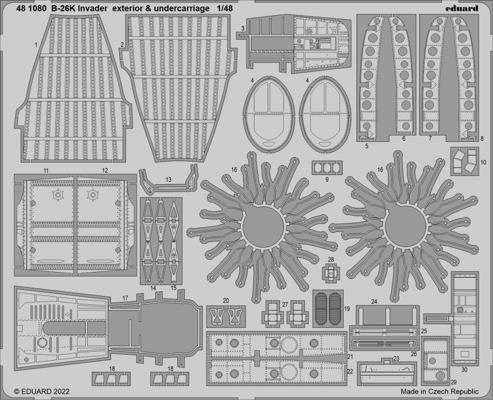 SET B-26K Invader exterior & undercarriage (ICM)