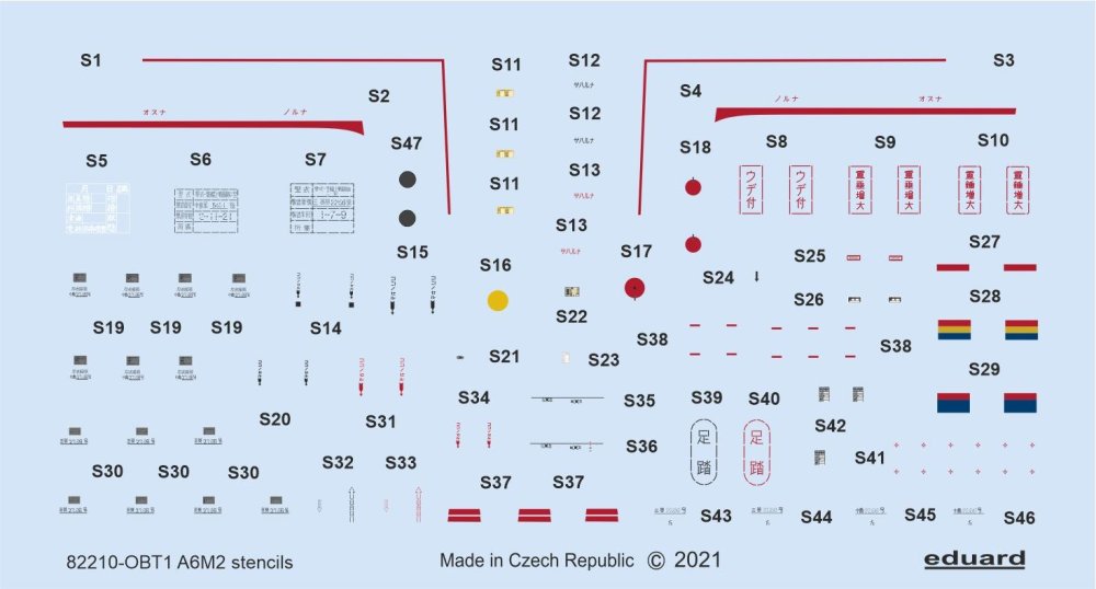 1/48 Decals A6M2 stencils (EDU)