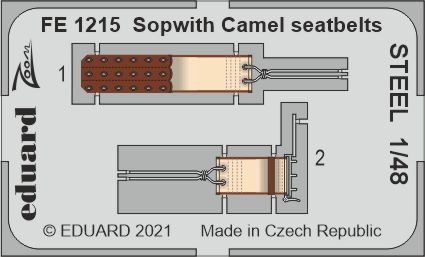 1/48 Sopwith Camel seatbelts STEEL (EDU)
