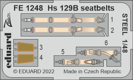1/48 Hs 129B seatbelts STEEL (H.2000/HAS)