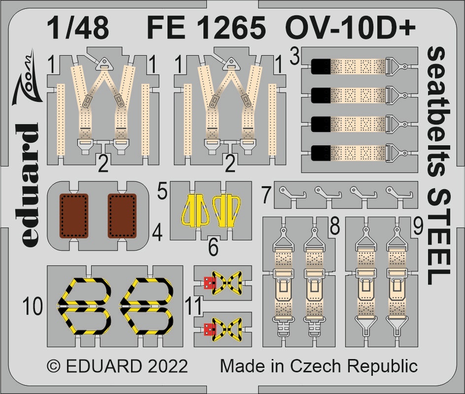 1/48 OV-10D+ seatbelts STEEL (ICM)