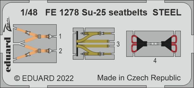1/48 Su-25 seatbelts STEEL (ZVE)
