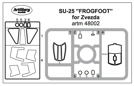 1/48 Masks for SU-25 'Frogfoot' (ZVE)