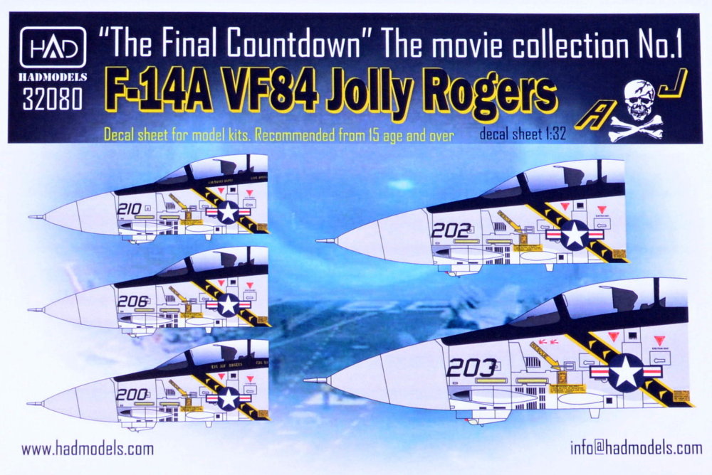 1/32 Decal F-14A VF84 Jolly Rogerrs (2 sheets)