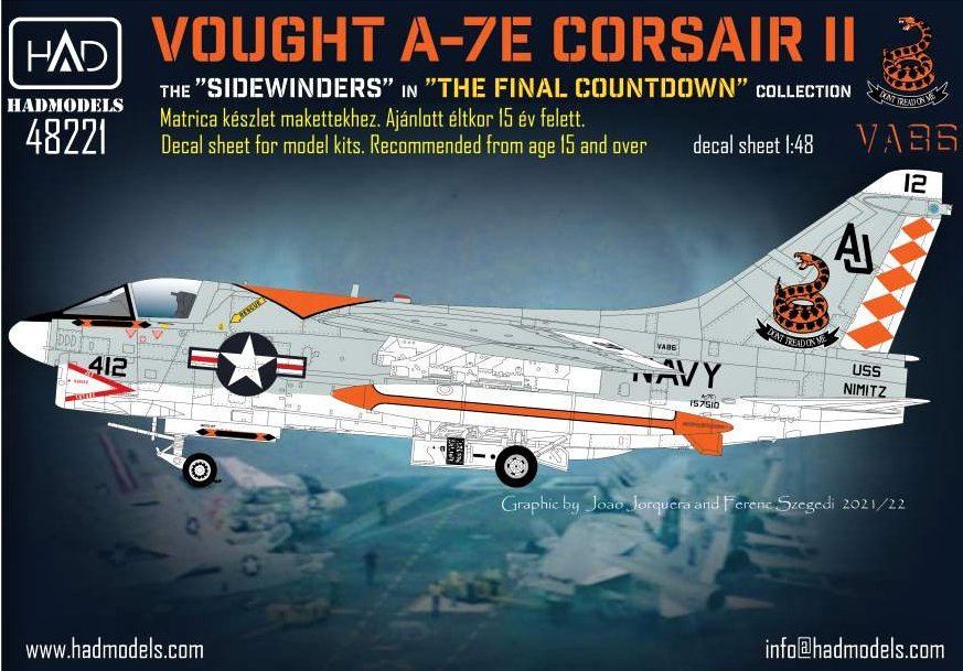 1/48 Decal  A-7E Corsair VA-86 'Sidewinders'