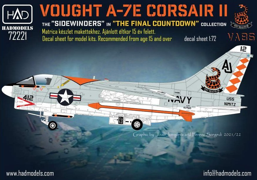 1/72 Decal A-7E Corsair VA-86 'Sidewinders'