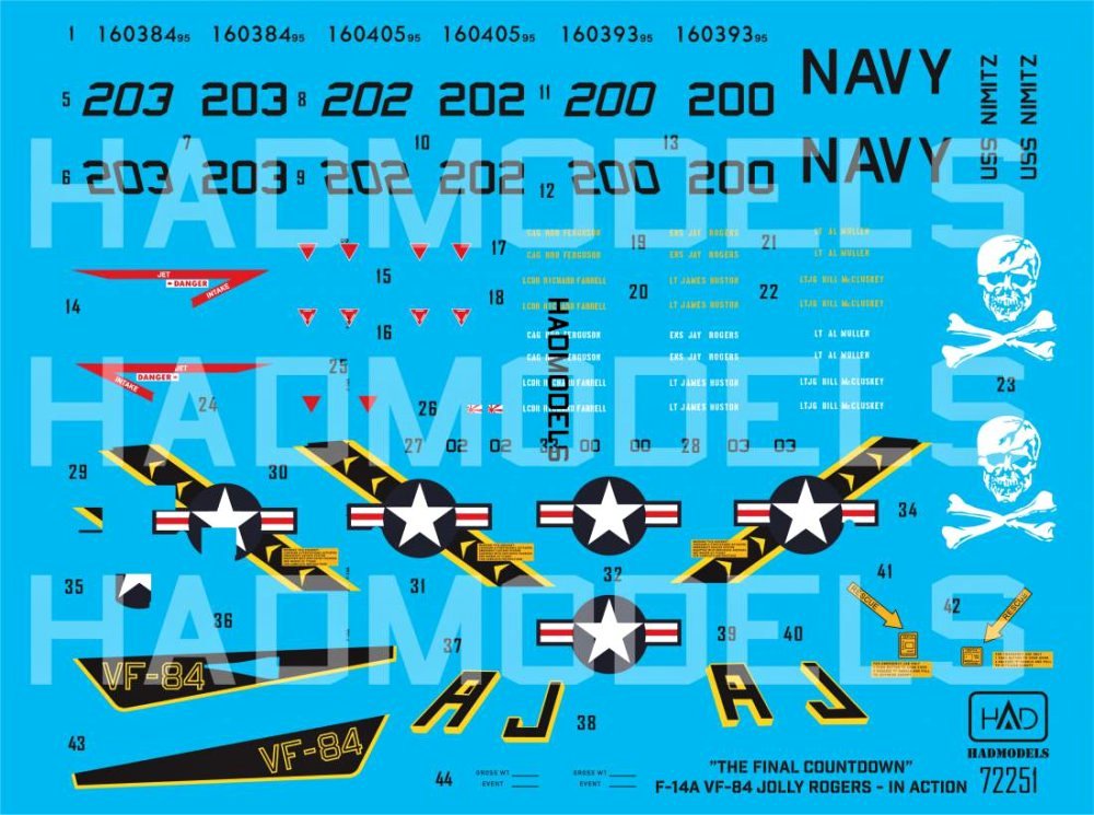 1/72 Decal F-14A Jolly Rogers 'In action'
