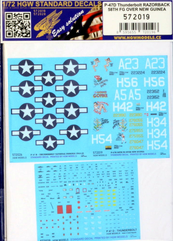 1/72 Decals P-47D Thunderbolt 58th FG o.N.Guinea 1