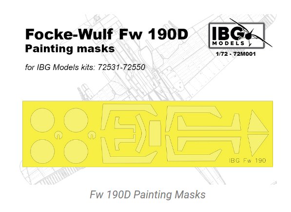 1/72 Focke-Wulf Fw 190D Painting Mask set