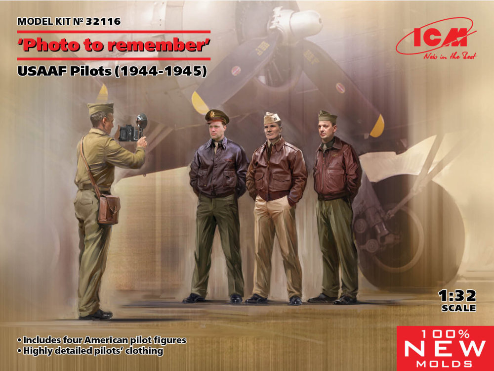 1:32 'Photo to remember', USAAF Pilots (4 fig.)