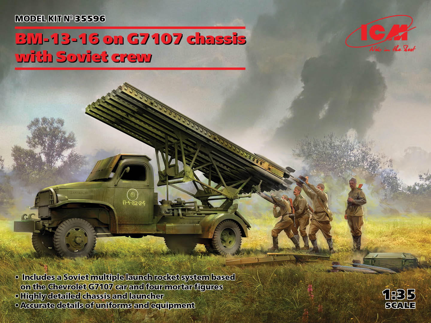 1/35 BM-13-16 on G7107 chassis with Soviet crew