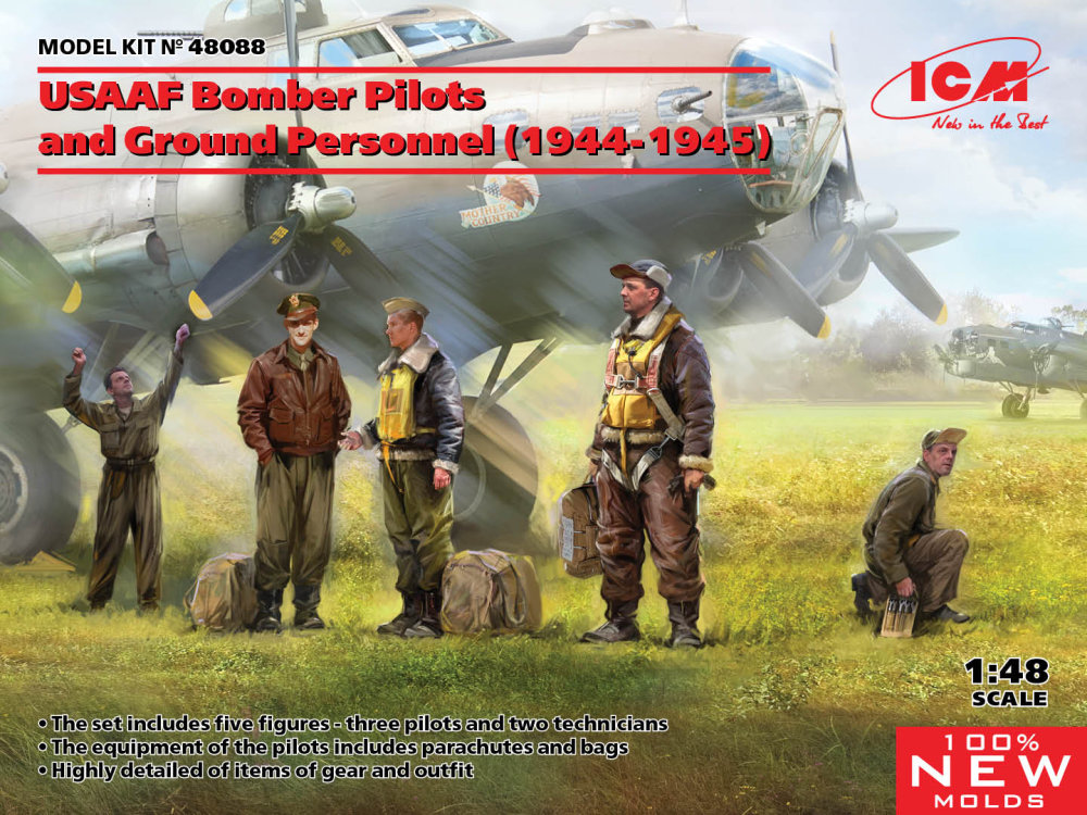 1/48 USAAF Bomber Pilots & Person.1944-45 (5 fig.)