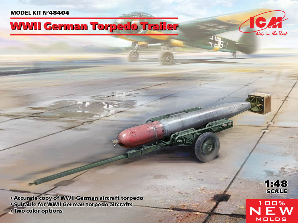 1/48 German WWII Torpedo Trailer (2x options)