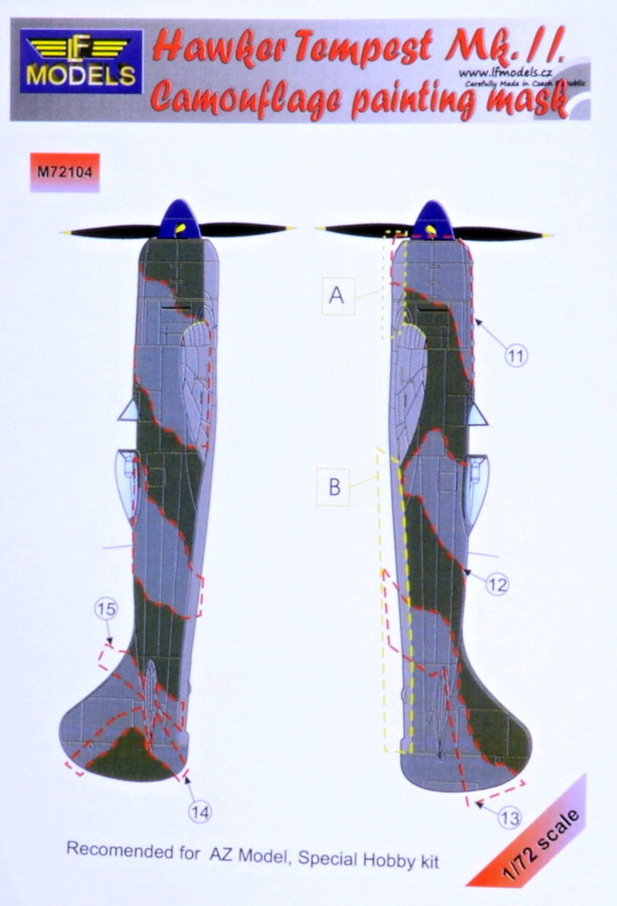 1/72 Mask H.Tempest Mk.II Camoufl.painting (AZ/SH)