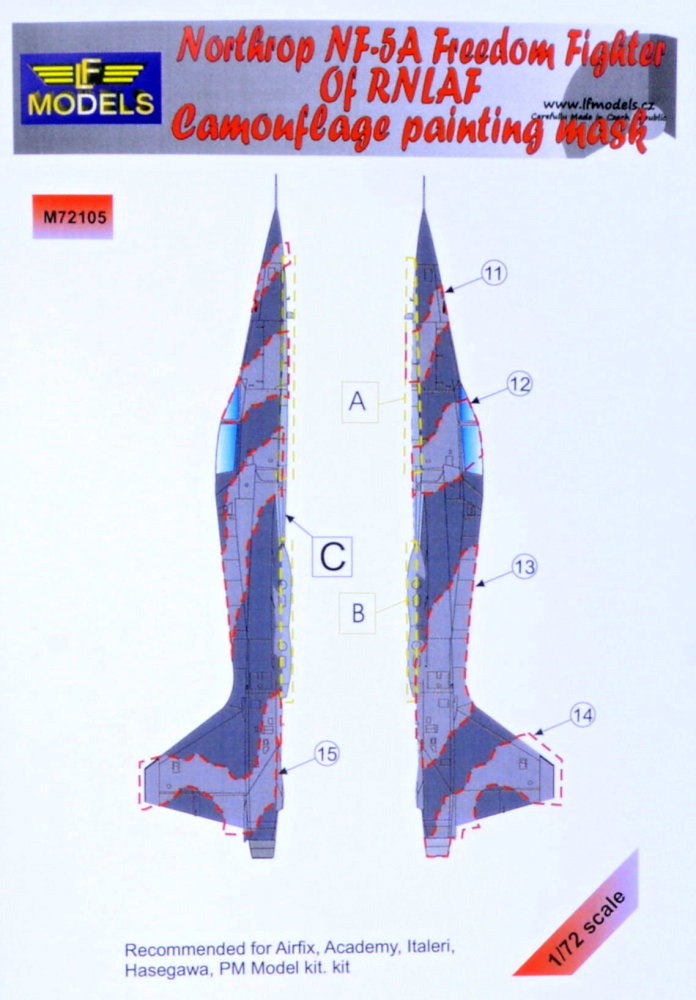 1/72 Mask NF-5A Freedom RNLAF Camo.painting (ACAD)