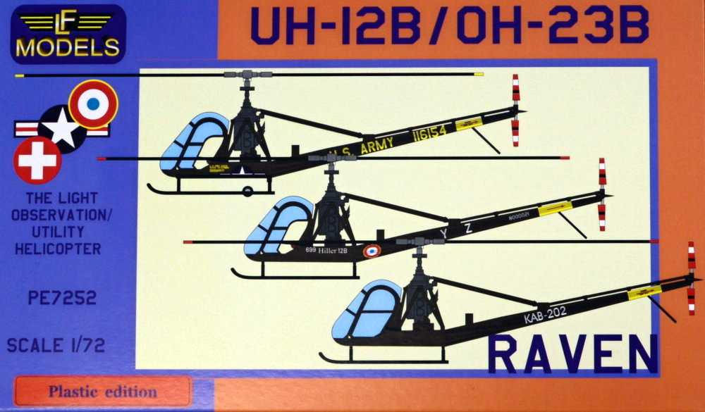 1/72 Hiller UH-12B/OH-23B Raven (3x camo)