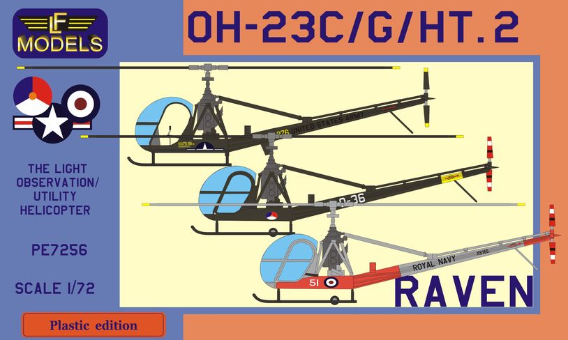 1/72 Hiller OH-23C/G/HT.2 Raven (3x camo)