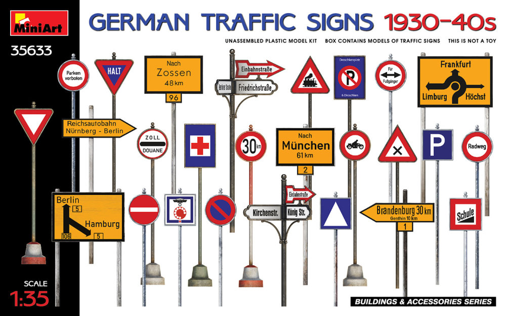 1/35 German Traffic Signs 1930-40s