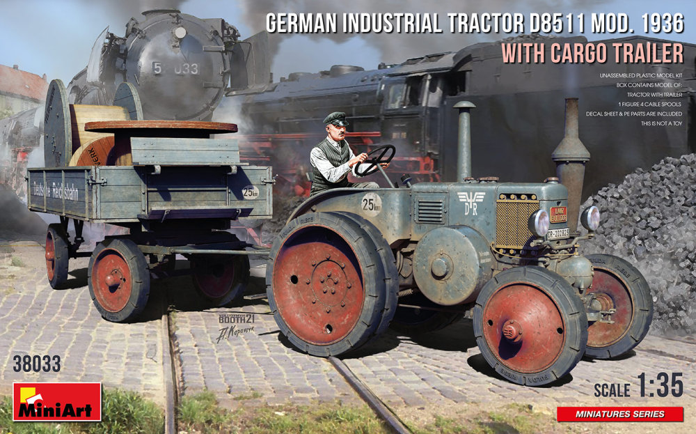 1:35 German Tractor D8511 Mod. 1936 & Cargo Trailer