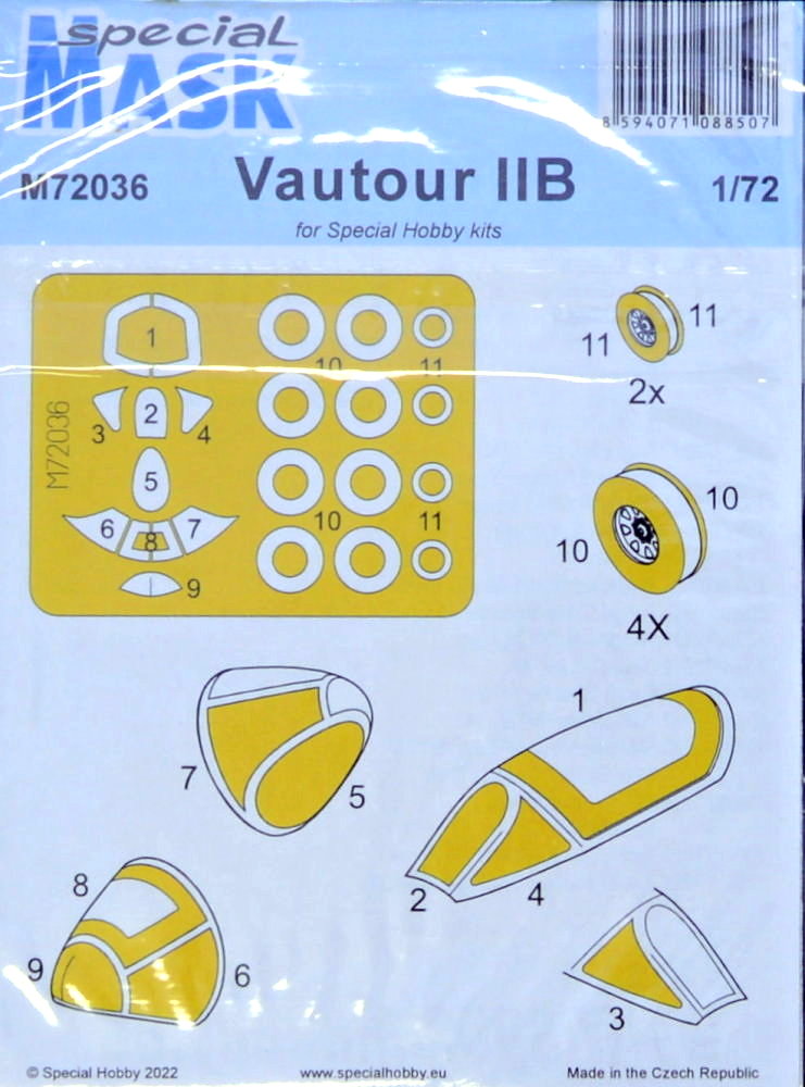 1/72 Mask for Vautour IIB (SP.HOBBY)