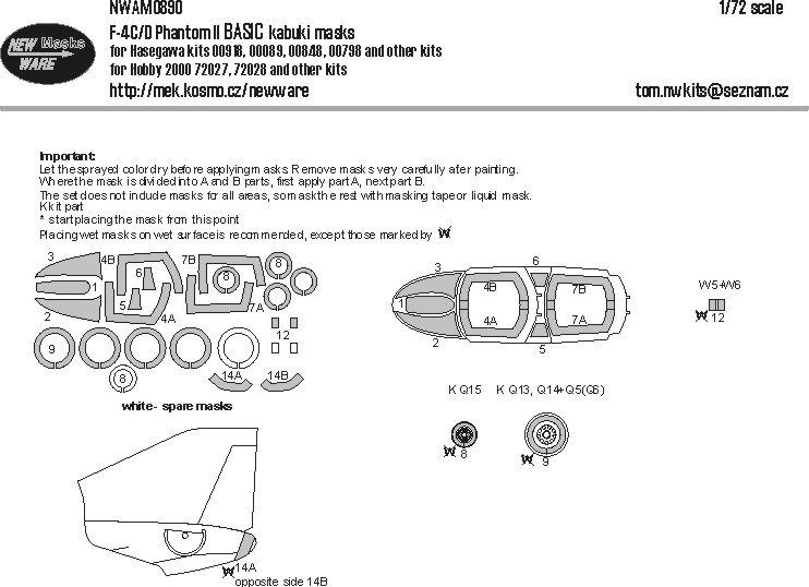 1/72 Mask F-4C/D Phantom II BASIC (HAS)