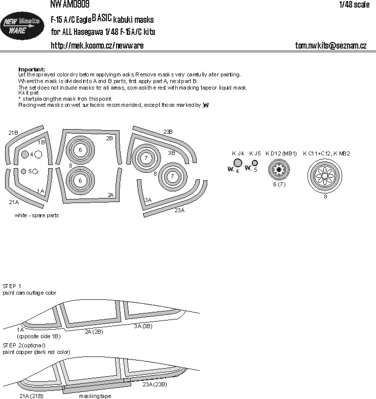 1/48 Mask F-15 A/C Eagle BASIC (HAS)