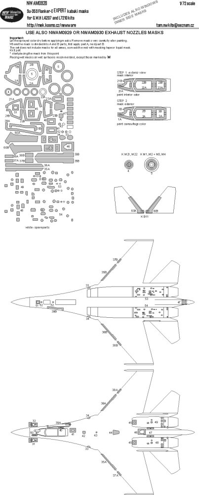 1/72 Mask Su-35S Flanker-E  EXPERT (GWH)