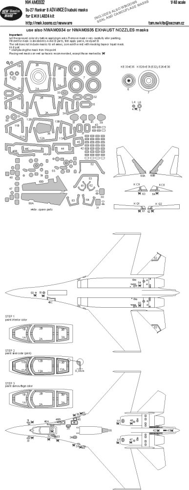 1/48 Mask Su-27 Flanker B ADVANCED (GWH)