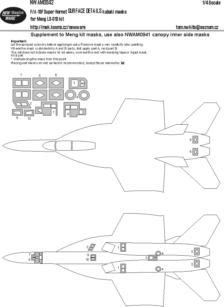 1/48 Mask F/A-18F Super Hornet SURFACE DETAILS