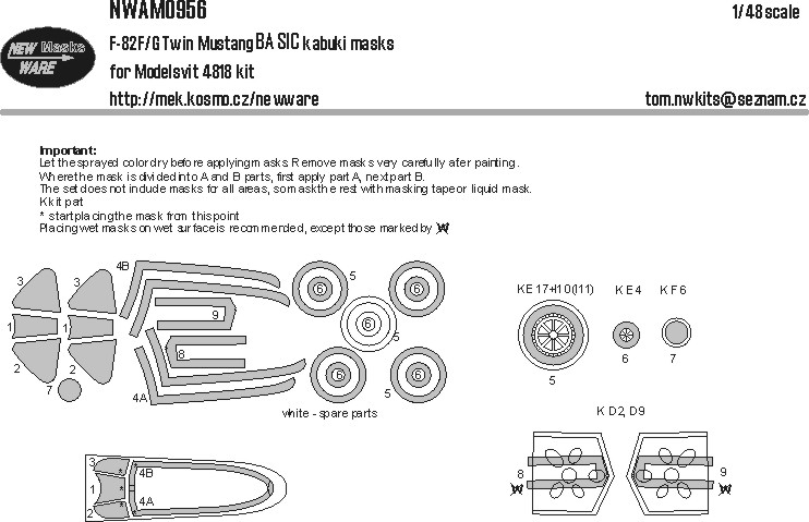 1/48 Mask F-82F/G Twin Mustang BASIC (MSVIT 4818)