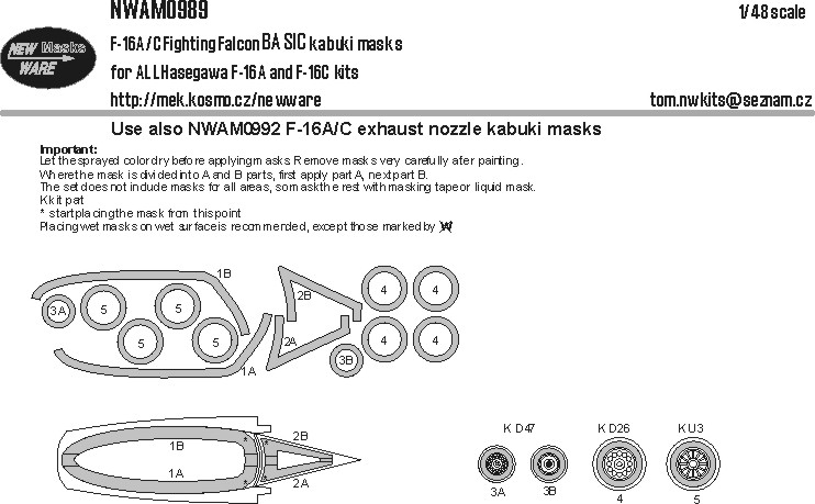 1/48 Mask F-16A/C Fighting Falcon BASIC (HAS)