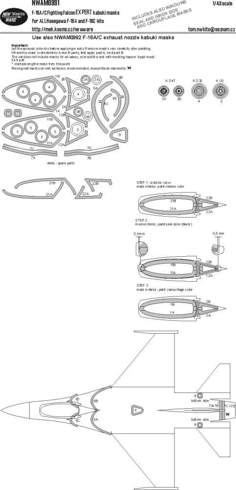 1/48 Mask F-16A/C Fighting Falcon EXPERT (HAS)