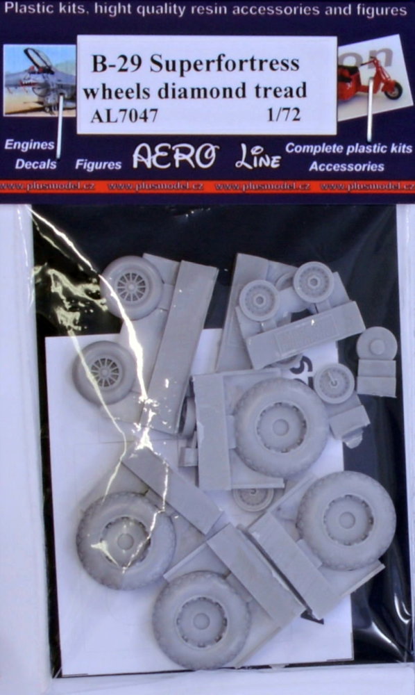 1/72 B-29 Superfortress - wheels diamond tread