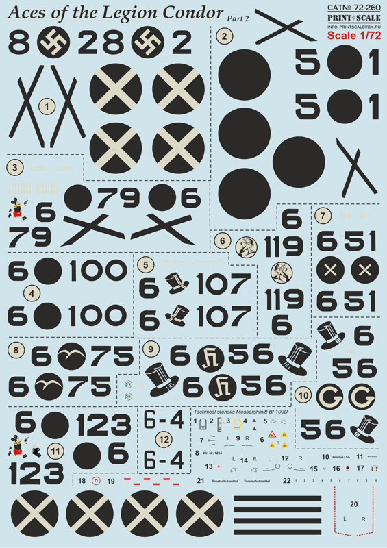 1/72 Aces of the Legion Condor Part 2 (wet decals)