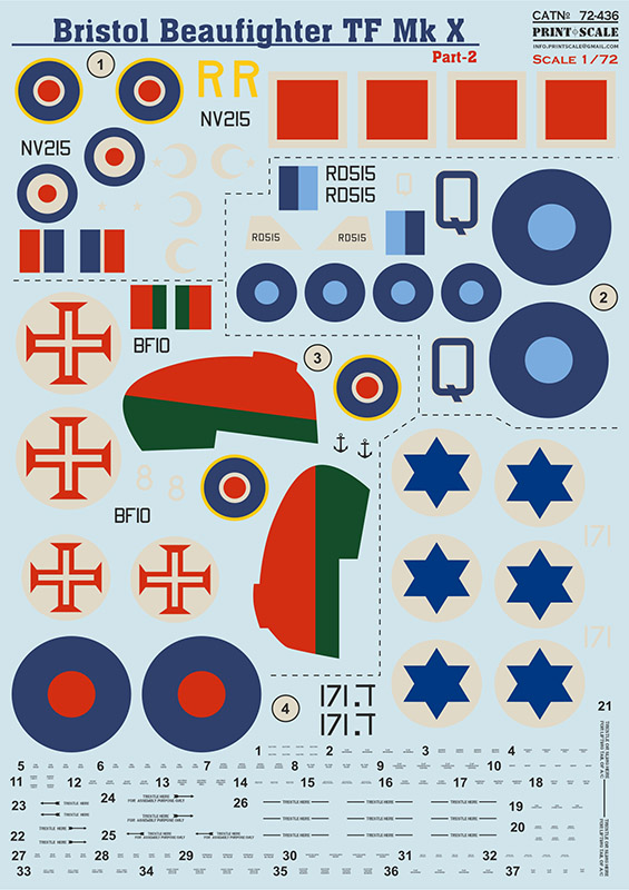 1/72 Bristol Beaufighter TF Mk.X Pt.2 (wet decals)