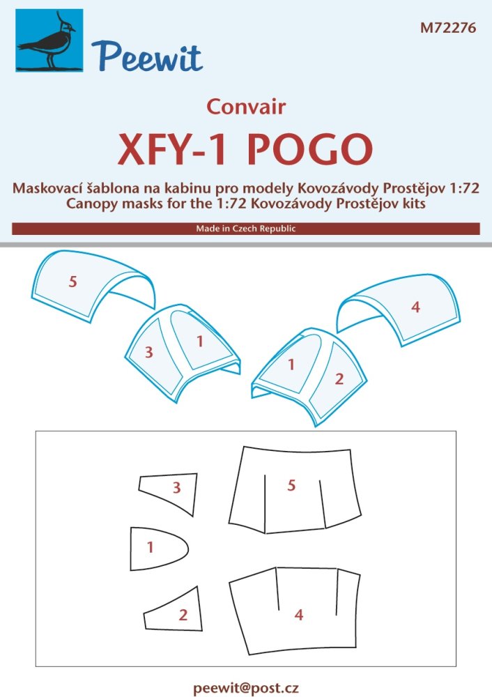 1/72 Canopy mask Convair XFY-1 Pogo (KP)