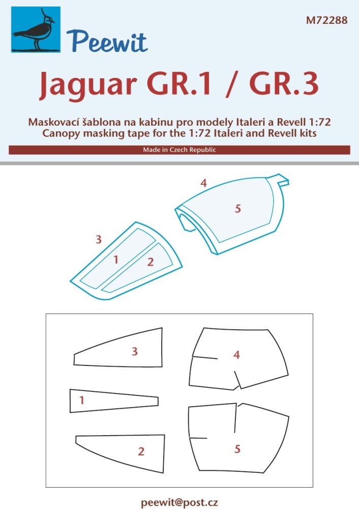 1/72 Canopy mask Jaguar GR.1/GR.3 (ITA/REV)