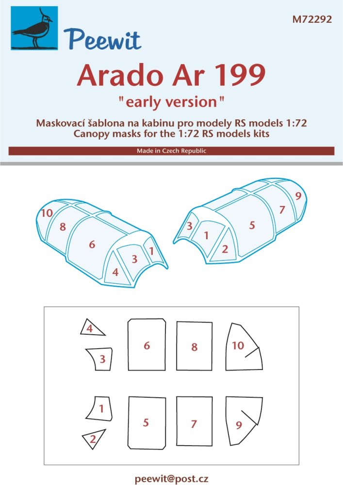 1/72 Canopy mask Arado Ar 199 early (RS)