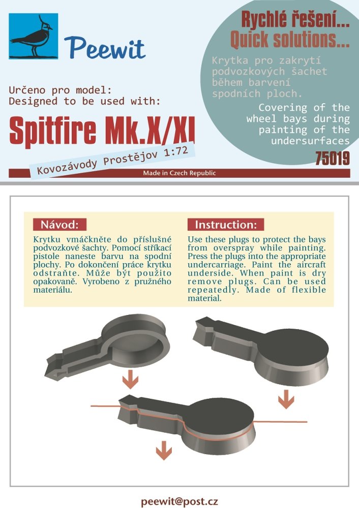 1/72 Wheel bay cover for Spitfire Mk.XI (KP)