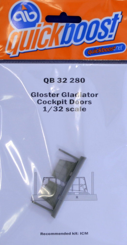1/32 Gloster Gladiator cockpit doors (ICM)