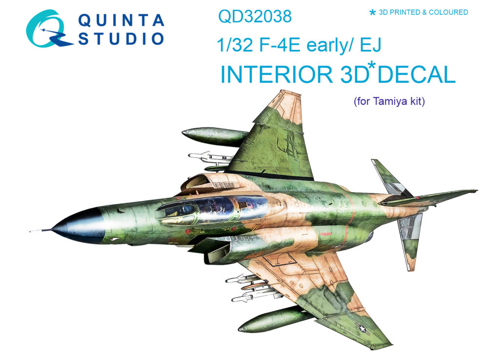 1/32 F-4E early/F-4EJ 3D-Print&col.Interior (TAM)