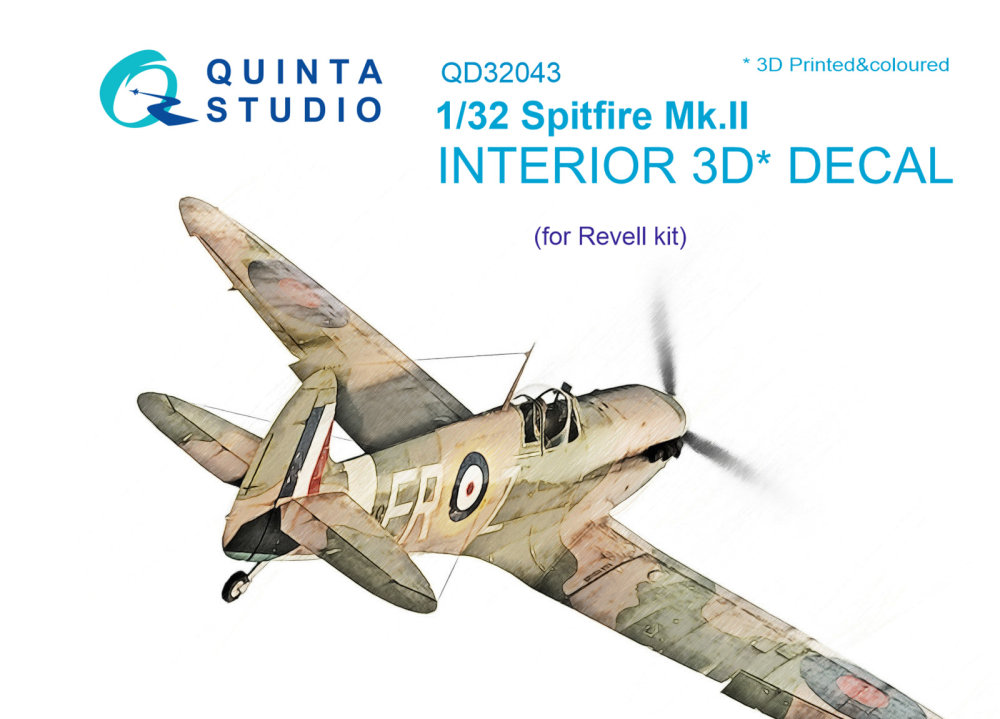 1/32 Spitfire Mk.II 3D-Print&colour Interior (REV)