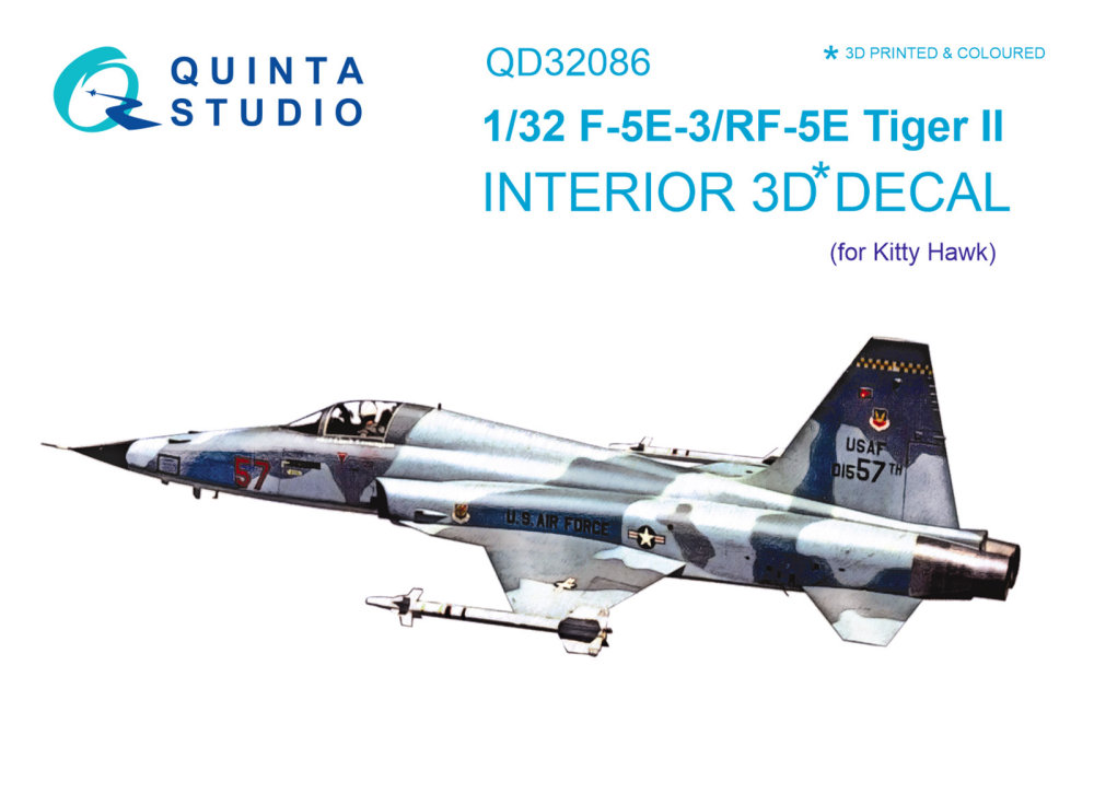 1/32 F-5E-3/RF-5E 3D-Print&col.Interior (KITTYH)
