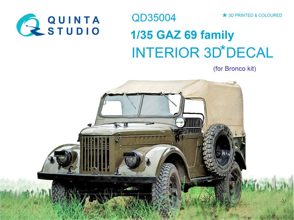1/35 GAZ 69 Family 3D-Print&col.Interior (BRONCO)
