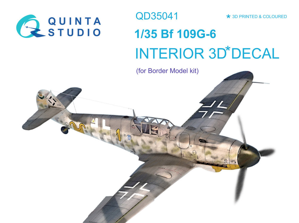 1/35 Bf 109G-6 3D-Print&col.Interior (BORDER M.)