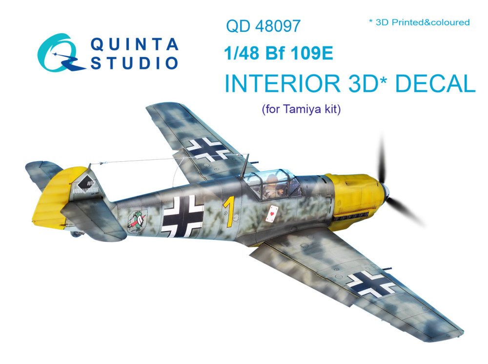 1/48 Bf 109E 3D-Print&col.Interior (TAM)