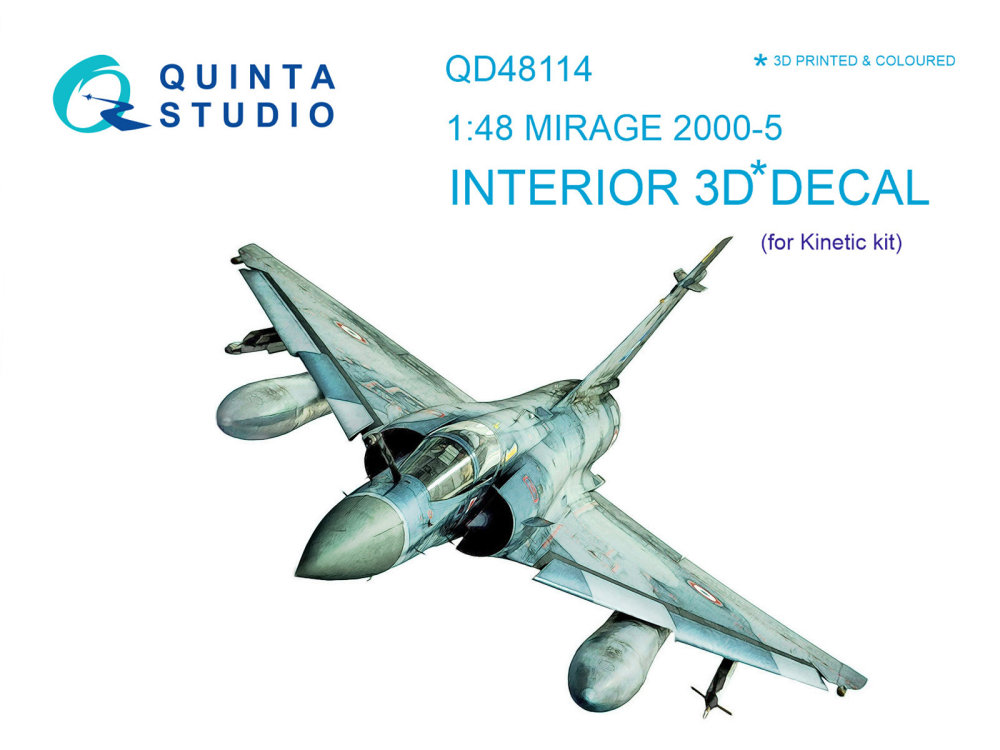 1/48 Mirage 2000-5 3D-Print&col.Interior (KIN)