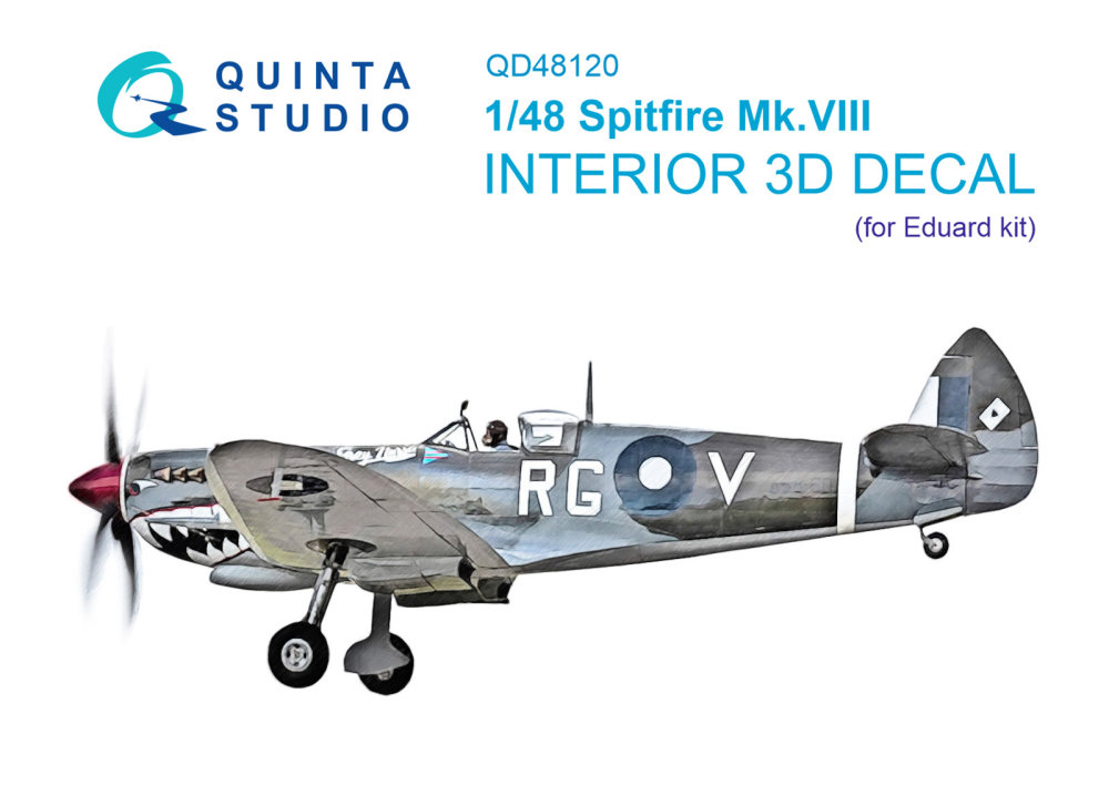 1/48 Spitfire Mk.VIII 3D-Print&col. Interior (EDU)