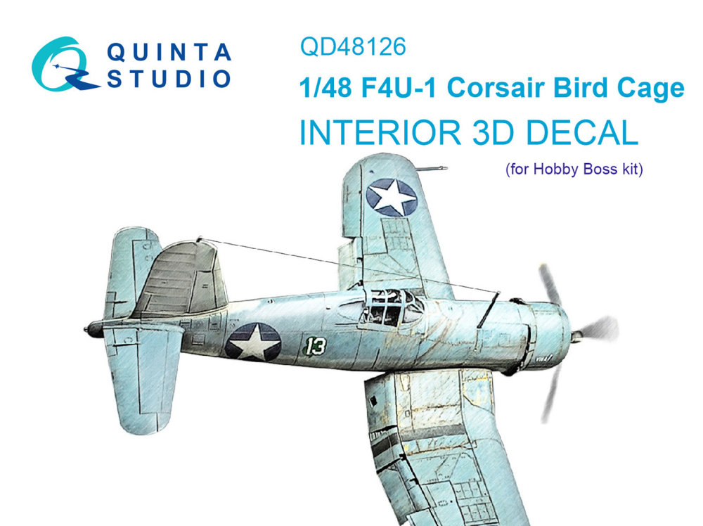 1/48 F4U-1 Corsair (Birdcage) 3D-Print&col. Inter.